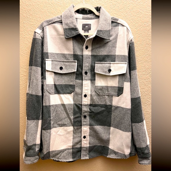 H&M Other - H&M Men’s Shacket Medium Black/White Size Large
